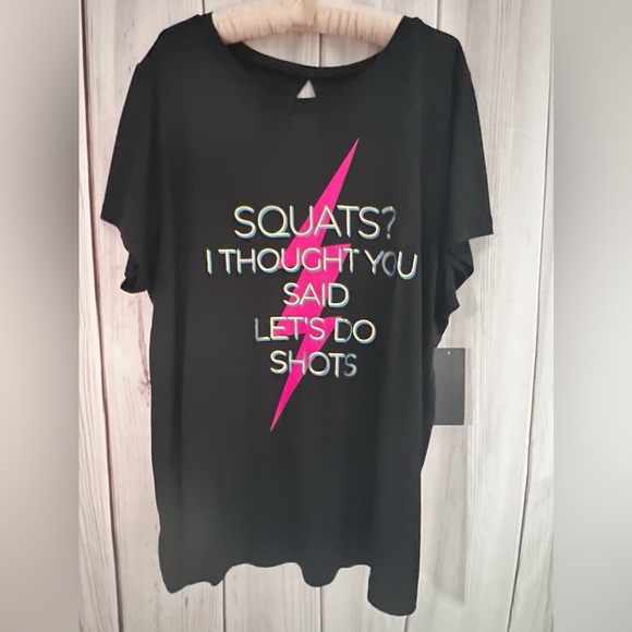 NWT-Torrid Plus 3X Performance Cotton Open Back Short Sleeve Active Tee - Picture 4 of 8